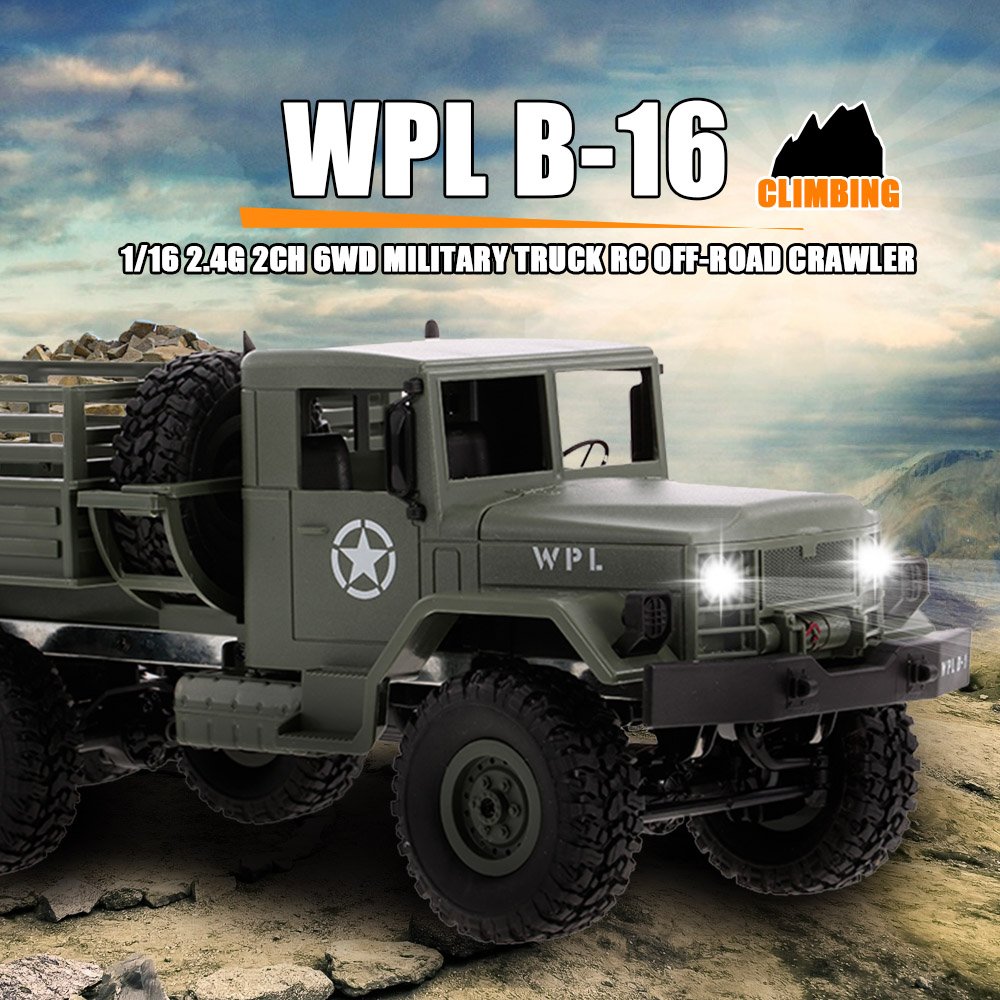 WPL B-16 2.4GHz 1/16 6WD RTR ミリタリートラックラジコン